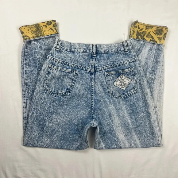 Vintage 80’s Patchwork Acid Wash Jeans - Picture 6 of 12